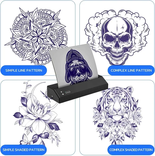 Vista 3 de Thermal Tattoo Printer Stencil Machine Transfer Sheets of T203 Paper