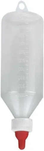 Vista 2 de Botella privada de alimentación de cordero 1 litro con ojo de suspensión de graduaciones para colgar