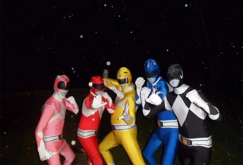 Vista 7 de Morphsuits Disfraz de Power Ranger para adulto, disfraz de Power Rangers para hombres adultos, disfraz de Power Ranger para mujer adulta