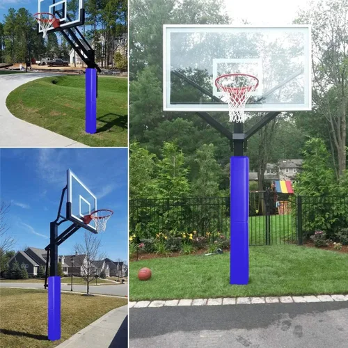 Vista 7 de Katop Acolchado cuadrado para bastón de baloncesto que se adapta a postes de 5 x 5 pulgadas, almohadilla de baloncesto duradera de 6 pies de alto