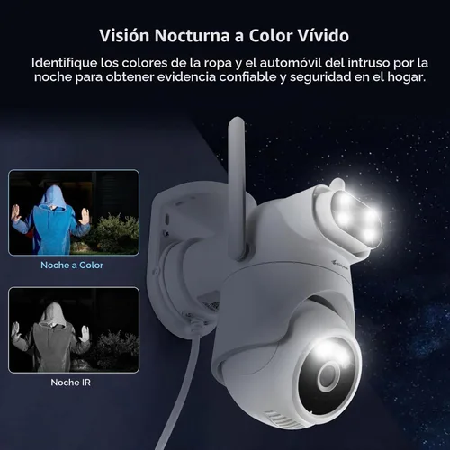 Vista 6 de Kittyhok Sistema de cámara de seguridad para el hogar, cámaras para 2-Blanco