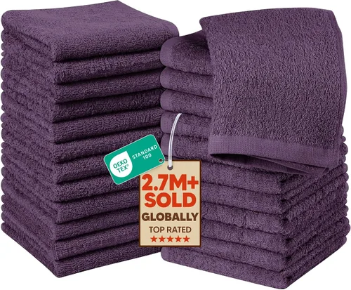 Vista 18 de Utopia Towels Juego de 12 paños de algodón – 100% algodón hilado en anillo, paños de franela de alta calidad, altamente absorbentes y suaves al