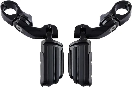Vista 26 de XFMT - Estribos de color negro mate para motocicleta, 1.25 pulgadas, incluye kit de montaje