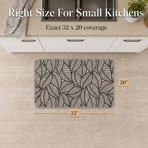 Vista 3 de Tapete impreso para fregadero de cocina, 32 x 20 pulgadas, elegante y duradero, ideal para propietarios e inquilinos, tapete antideslizante y cómodo