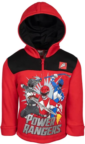 Vista 3 de Power Rangers Sudadera con capucha de forro polar con media cremallera para niños pequeños y grandes