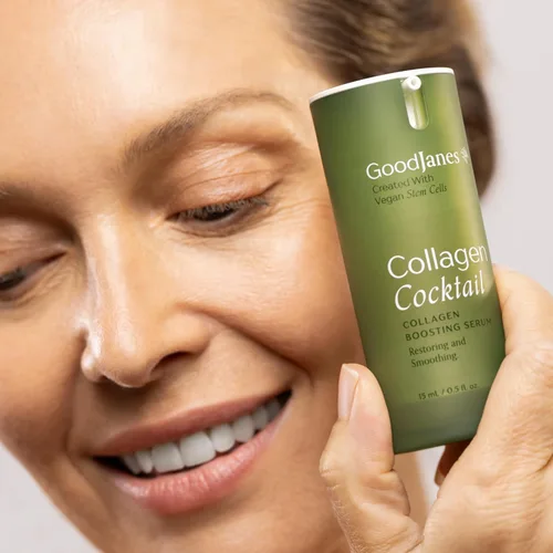 Vista 5 de GoodJanes Suero potenciador de colágeno para cóctel con colágeno vegano, vitamina C, niacinamida y péptidos de cobre - Tratamiento clarificador