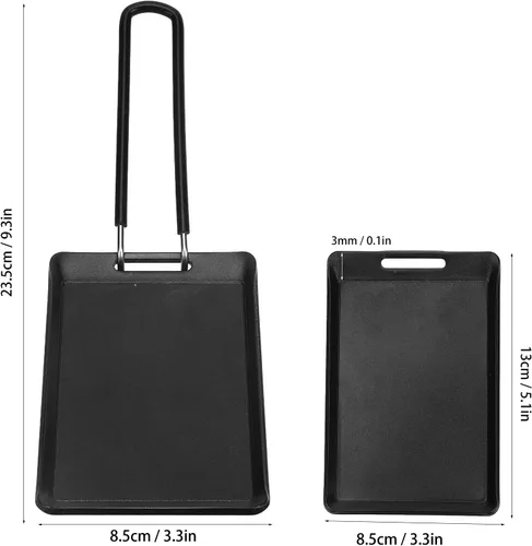 Vista 5 de Sartén para parrilla, pequeña sartén antiadherente para barbacoa con mango desmontable, 5.1 x 3.4 pulgadas, multiusos, sartén para parrilla, sartén