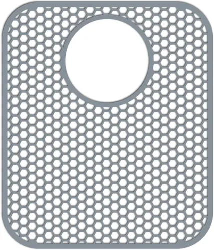 Vista 47 de Bestjing Paquete de 2 protectores de silicona para fregadero de cocina, accesorio de rejilla de cocina de 12 x 11 pulgadas, tapete antideslizante