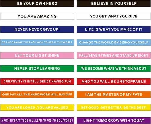 Vista 2 de Pulseras de goma con cita motivacional, pulseras de silicona inspiradoras de colores, pulseras elásticas unisex para hombres, mujeres