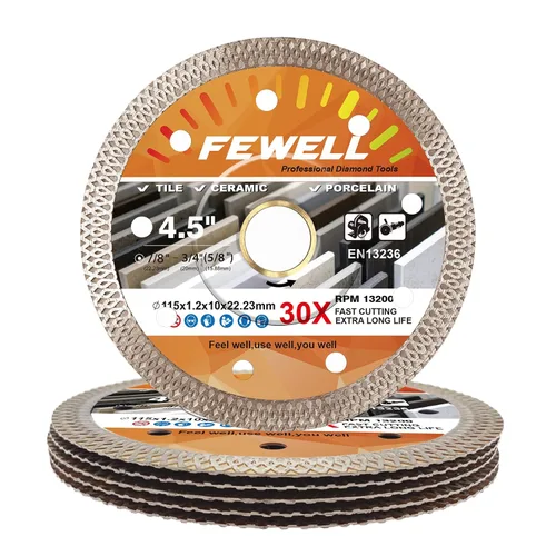 Vista 9 de FEWELL Hoja fina estupenda de la teja del diamante de la porcelana de 4 pulgadas 3 unids/lote para cortar azulejos de porcelana de cerámica