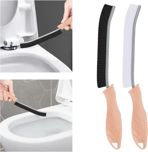 Vista 9 de TQRR Cepillo de limpieza para inodoro, cepillo de limpieza de baño con Negro
