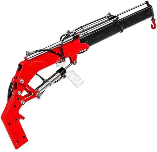Vista 3 de LESU Metal Fly Jib Arm Crane para 1/14 RC Dumper hidráulico coche modelo grúas piezas