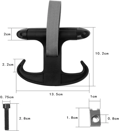 Vista 3 de Organizador de coche portátil bolsa gancho tronco carga suspensión negro coche titular ABS Car-styling para VW Volkswagen Passat B6 Audi A4