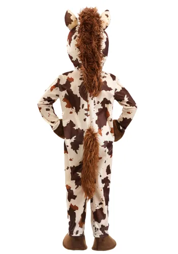 Vista 2 de Disfraz Deluxe de Caballo Marrón con Manchas para Niños Pequeños Multicolor