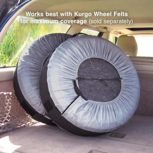 Vista 3 de Kurgo Seasonal Tire Tote & Wheel Felts Spare Tire Cover Portable Wheel Bags Winter Tire Cover Eco-Friendly Tire Totes Handle for Easy