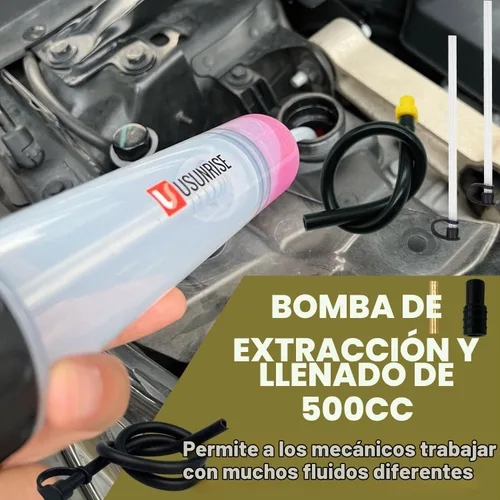 Vista 3 de Bomba Extractora de Fluidos Automotrices, Jeringa para Cambio de Aceite con Manguera Larga, Bomba Estilo Jeringa para Dirección Asistida
