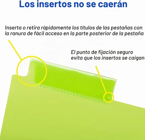 Vista 7 de Avery Separadores para carpetas de 3 anillas, juegos de 5 pestañas, separadores de carpeta de plástico de dos bolsillos con pestañas, multicolor, 3