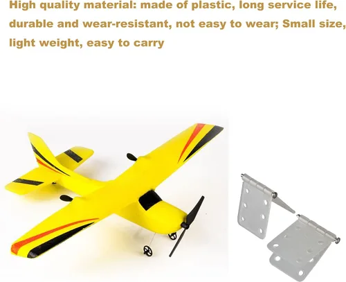 Vista 4 de 2 tamaños RC Airplane Nylon Bisagras Modelo Piezas de Repuesto Avión Ala Fija Juego de 20