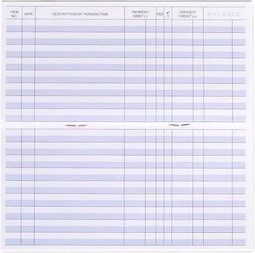 Vista 3 de 24 cajas registradoras para chequera personal, fácil de leer