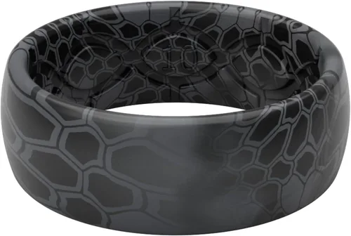 Vista 14 de Groove Life Anillo de boda de silicona de camuflaje para hombre Highlander