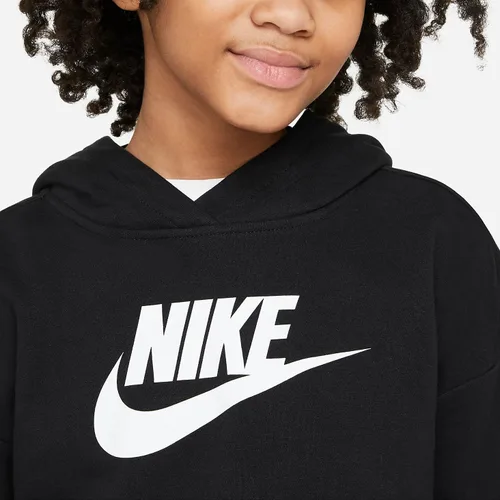 Vista 4 de Nike Sudadera con capucha para niña Sportswear Club Fleece Crop (niños pequeñosniños grandes)
