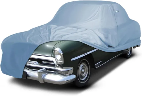 Vista 25 de iCarCover Funda de automóvil personalizada Premium para Chrysler Imperial 1957-1975, resistente, impermeable, para todo tipo de clima, lluvia Negro