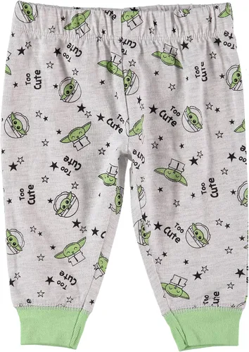 Vista 5 de STAR WARS Mandalorian The Child Baby Boys Baby Yoda - Conjunto de tres piezas - Ropa para bebé niño con mameluco, pantalones y sombrero