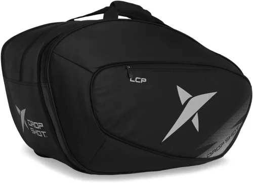 Vista 2 de Drop Shot LCP 23 - Bolsa unisex para raquetas de pádel – Capacidad para hasta 2 raquetas de pádel – Tenis negro versátil – Unisex – Alternativa