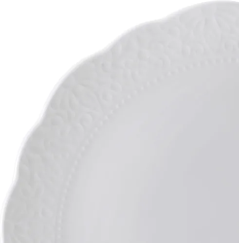 Vista 3 de Mikasa Abigail Bone China - Juego de vajilla ligera de 12 piezas resistente a las astillas, servicio para 4, color blanco