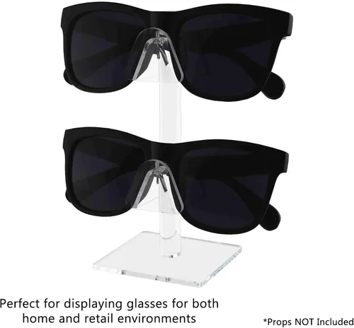 Vista 5 de Marketing Holders Paquete de 2 soportes para gafas, soporte organizador de encimera, con capacidad para 2 pares de lentes de sol o anteojos