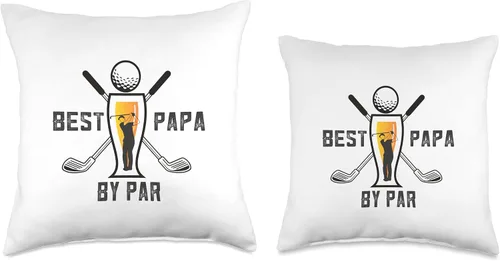 Vista 3 de Best Dad By Par Funny Golf Lover Quote Throw Pillow