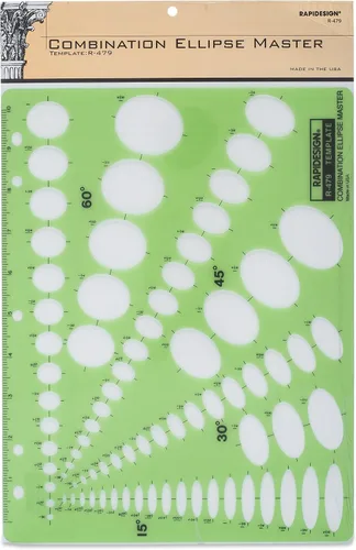 Vista 4 de Plantilla de elipse de 20 grados, 1 cada uno (R70-20)
