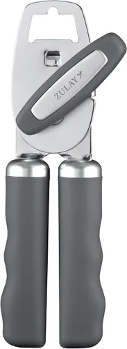Vista 20 de Zulay Kitchen Abrelatas manual de acero inoxidable resistente con abridor de botellas, abrelatas manual a prueba de óxido con perilla giratoria