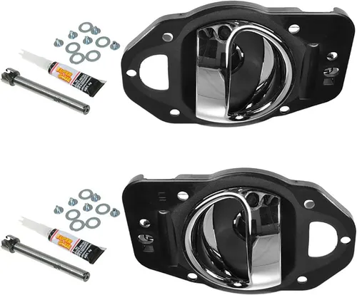 Vista 73 de TRQ Juego de 2 manijas de puerta interior trasera cromada y cachemira para Chevy GMC