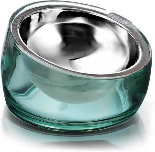 Vista 20 de Felli Oblik - Comederos elevados de acero inoxidable para perros pequeños de patas cortas, tazón de comida y agua, recipiente removible apto