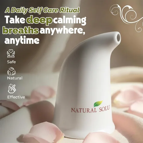 Vista 10 de Soporte respiratorio de Natural Solutions, inhalador de sal del Himalaya, color rosa
