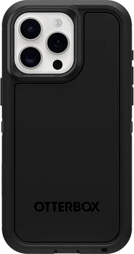 Vista 2 de OtterBox Funda para iPhone 15 Pro MAX (solamente) Defender Series XT, color negro, sin pantalla, resistente, se ajusta a MagSafe, accesorio