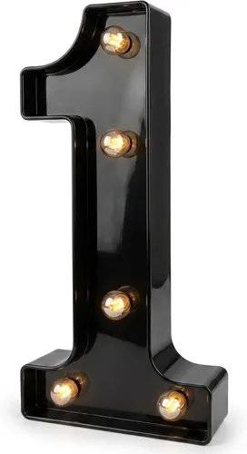 Vista 21 de Números de marquesina LED, números iluminados 2025 para fiestas, letras pequeñas iluminadas, número iluminado a pilas para cumpleaños o decoración