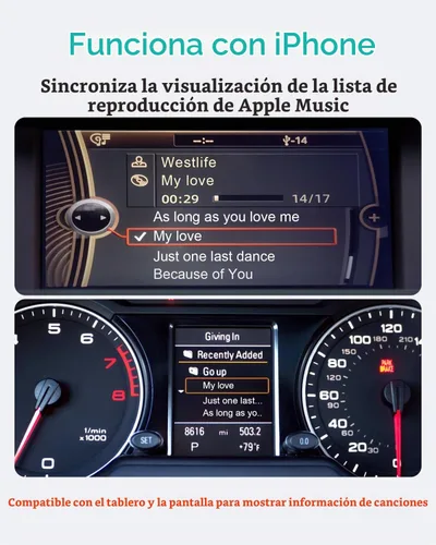 Vista 4 de Bluetooth 5.0 Adaptador de coche para BMW CCC CIC USB AUX Music Streaming aptX-HD Audio, compatible con BMW CCC/CIC 2008-2012, control