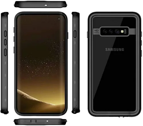 Vista 4 de Goodaa Funda impermeable para Samsung Galaxy S10 Plus, protector de pantalla integrado, certificado IP68, protección subacuática, a prueba