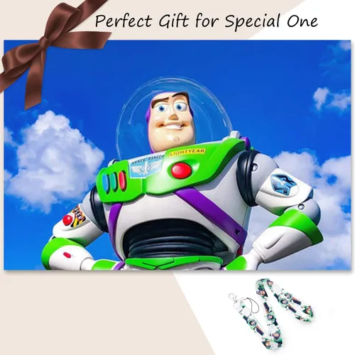 Vista 7 de Disney Toy Story Lanyard llavero Buzz Lightyear ID Bage Holderblanco 2