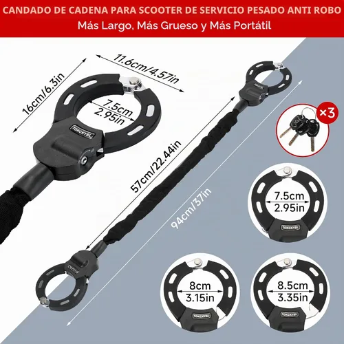 Vista 2 de Heavy Duty Scooter Lock Anti-Theft