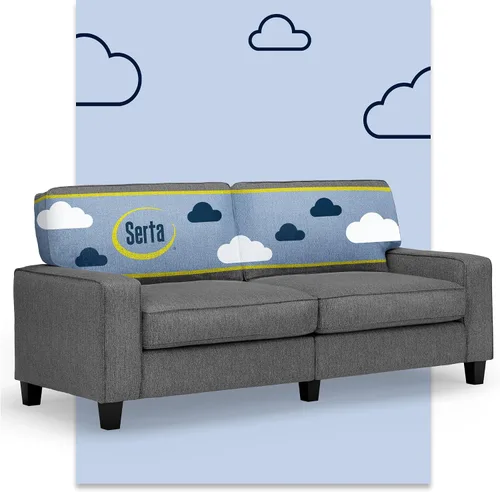 Vista 25 de Serta Palisades Sofás Tapizados para Sala, Sofá de Diseño Moderno, Tela, Beige