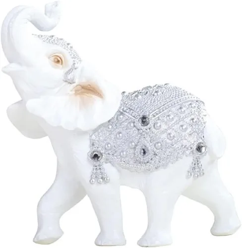 Vista 6 de George S. Chen Imports Figura de estatuilla coleccionable y decoración de elefante tailandés (trono elevado - Elefante tailandés, 88246 blanco)