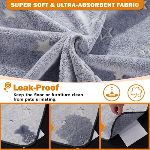 Vista 2 de LOOBANI Almohadillas lavables para orina para perros, almohadillas reutilizables para orina para entrenamiento de perros y cachorros, tapete
