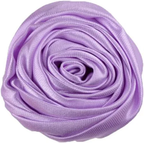 Vista 5 de 20 piezas de tela de satén flores de tela de rosas para manualidades, vestido de costura, diadema, decoración de fiesta de boda