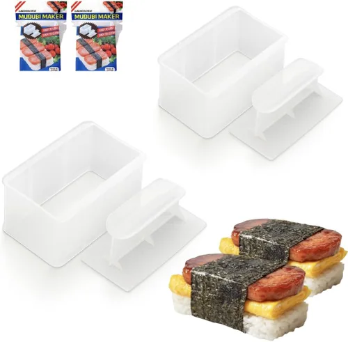 Vista 5 de JapanBargain 3186, molde japonés de Musubi Maker Musubi, molde hawaiano, almuerzo, carne, sushi, prensa de arroz, hecho en Japón