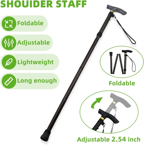 Vista 2 de Polea de hombro para fisioterapia, rehabilitación de manguito rotador plegable para el hombro, portátil y aliviador de hombros con gancho