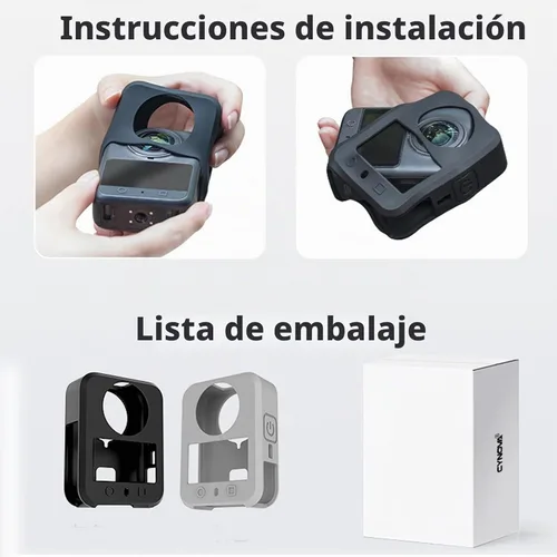 Vista 9 de Funda protectora para DJI Osmo 360 II/360, silicona funda protectora para DJI Osmo 360 II Accesorios (negro)