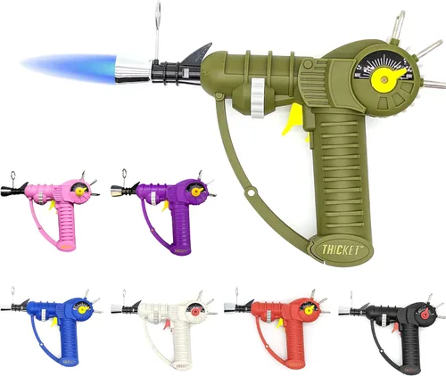 Vista 14 de Encendedor de Antorcha Raygun de THiCket, con Llama Ajustable y Bloqueo de Seguridad (Negro)